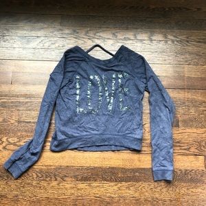 Delia ‘s blue sweater